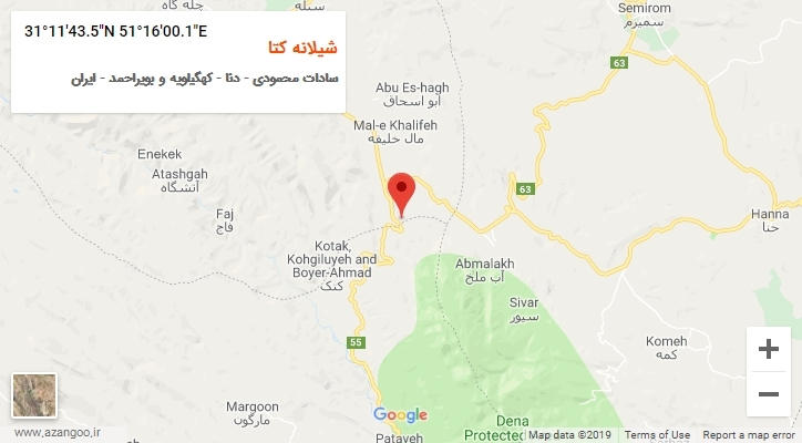 روستای شیلانه کتا بر روی نقشه