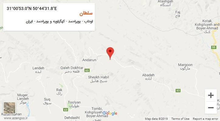 روستای سلطان بر روی نقشه