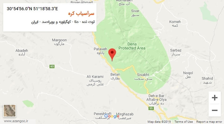 روستای سرآسیاب کره بر روی نقشه