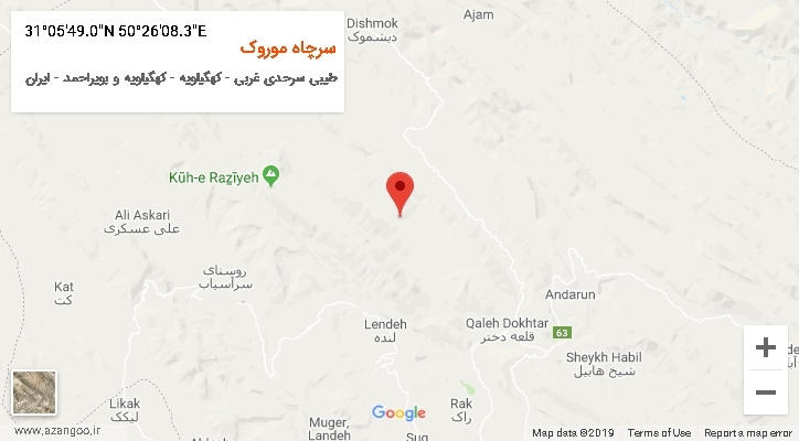 روستای سرچاه موروک بر روی نقشه