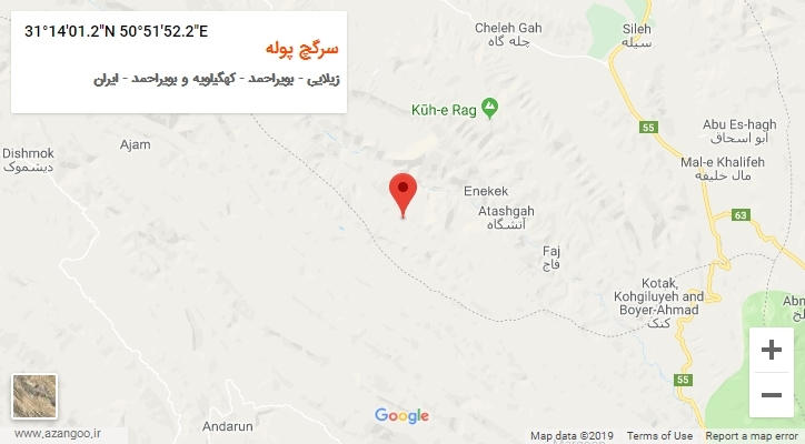 روستای سرگچ پوله بر روی نقشه