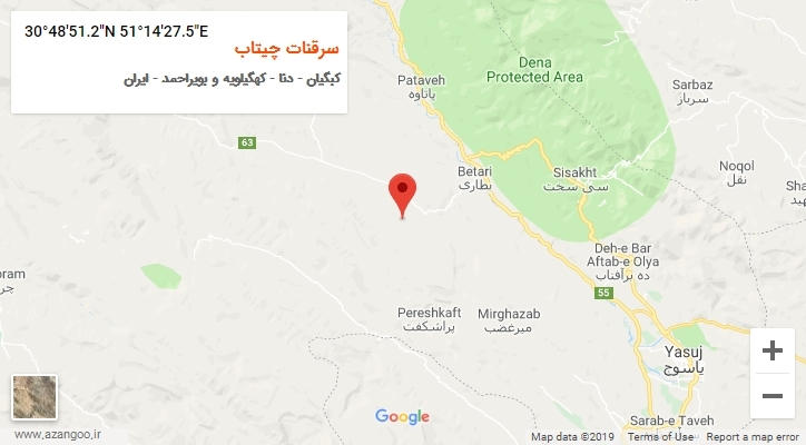 روستای سرقنات چیتاب بر روی نقشه