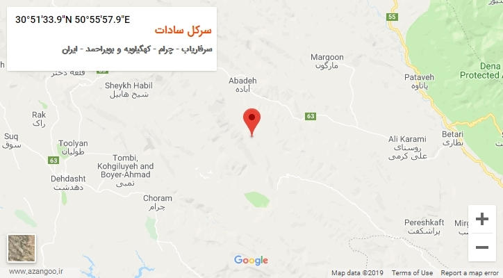 روستای سرکل سادات بر روی نقشه