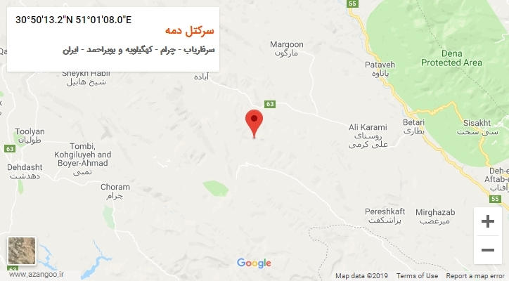 روستای سرکتل دمه بر روی نقشه