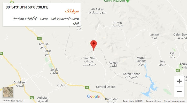 روستای سرلیکک بر روی نقشه