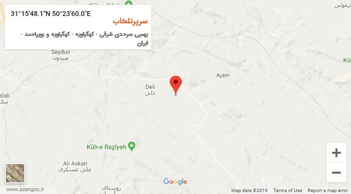روستای سرپرتلخاب بر روی نقشه