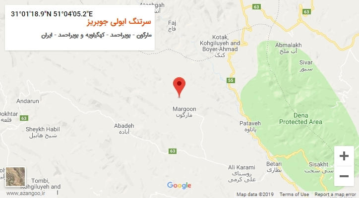 روستای سرتنگ ابولی جوبریز بر روی نقشه