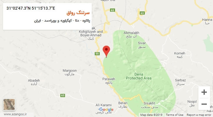 روستای سرتنگ رواق بر روی نقشه