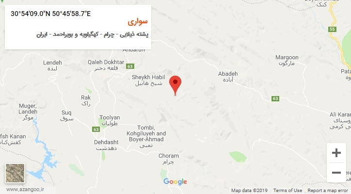 روستای سواری بر روی نقشه
