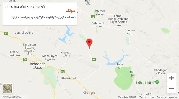 روستای سولک بر روی نقشه