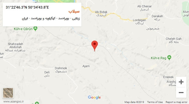 روستای سیلاب بر روی نقشه