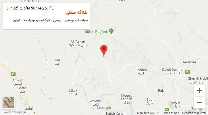 روستای طلاگه سفلی بر روی نقشه