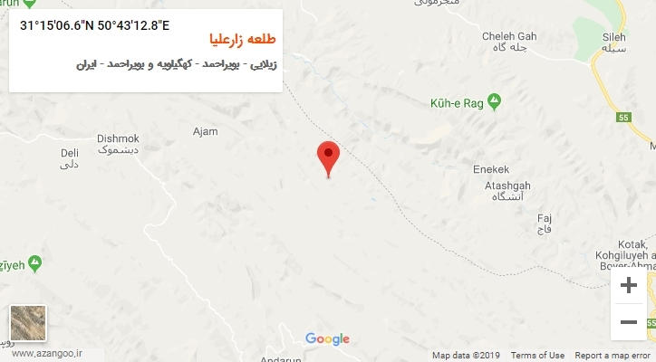 روستای طلعه زارعلیا بر روی نقشه