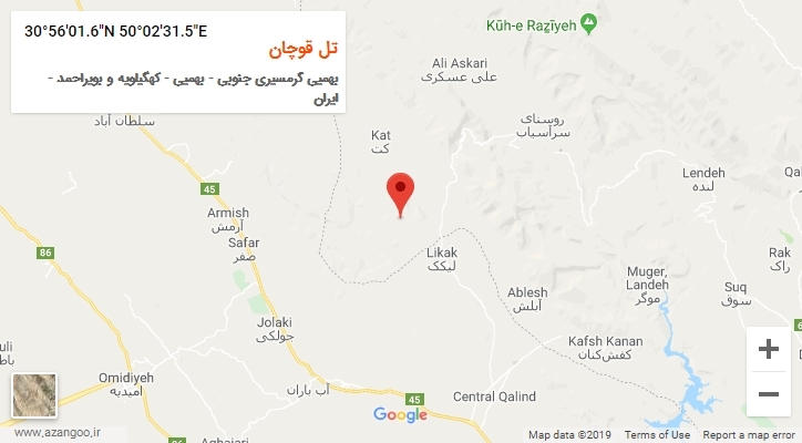 روستای تل قوچان بر روی نقشه