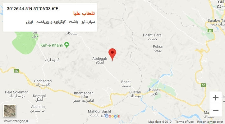 روستای تلخاب علیا بر روی نقشه
