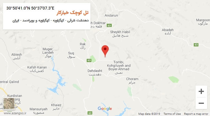روستای تل کوچک خیارکار بر روی نقشه