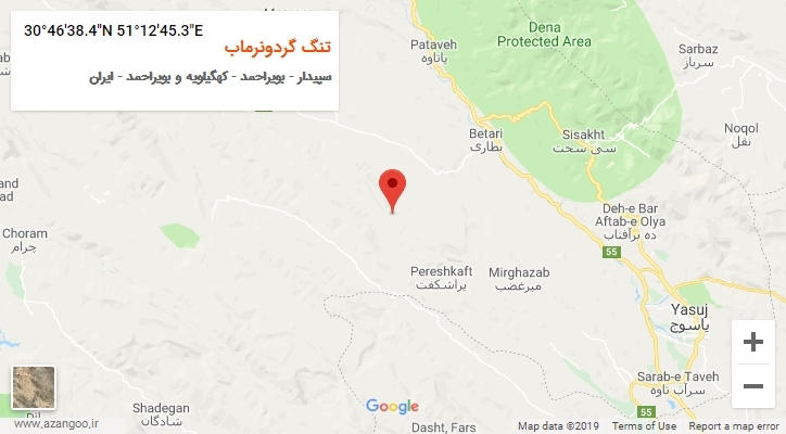 روستای تنگ گردونرماب بر روی نقشه
