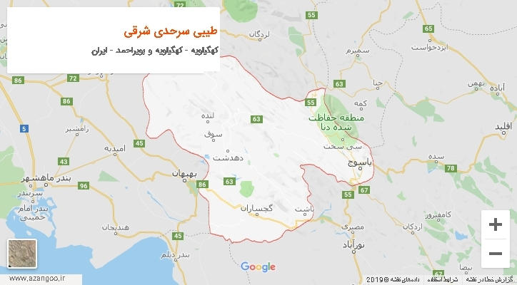 دهستان طیبی سرحدی شرقی بر روی نقشه