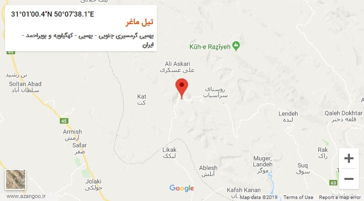 روستای تیل ماغر بر روی نقشه