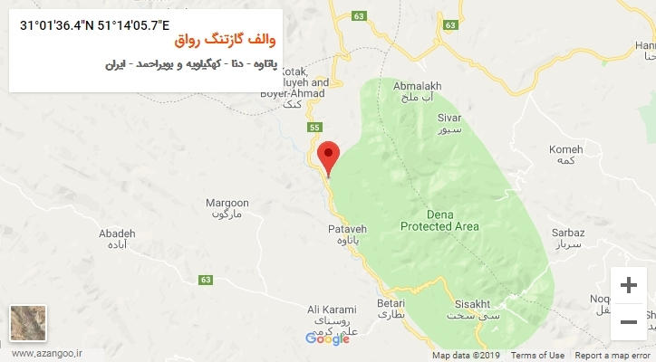 روستای والف گازتنگ رواق بر روی نقشه