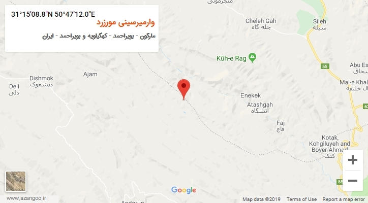 روستای وارمیرسینی مورزرد بر روی نقشه