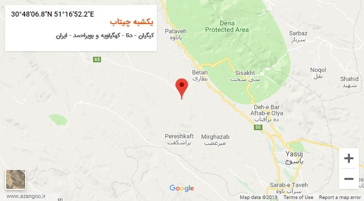 روستای یکشبه چیتاب بر روی نقشه