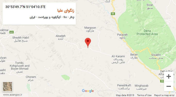 روستای زنگوای علیا بر روی نقشه