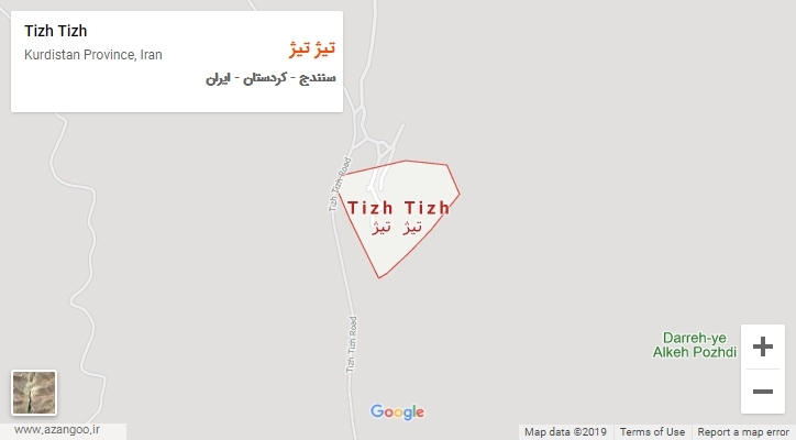 شهر تیژ تیژ بر روی نقشه