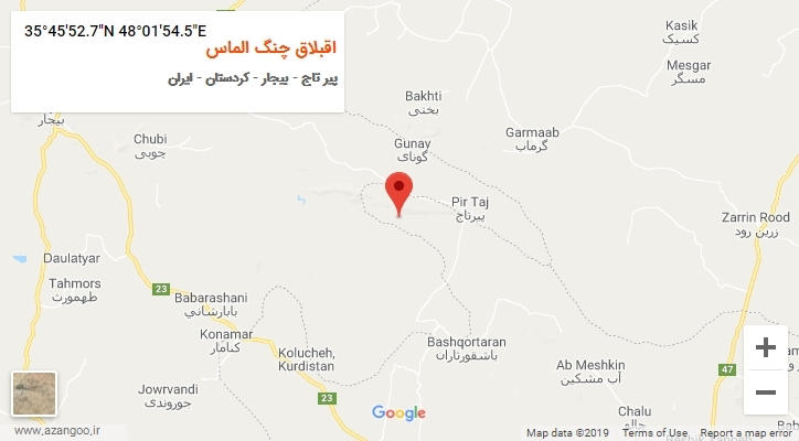 روستای اقبلاق چنگ الماس بر روی نقشه