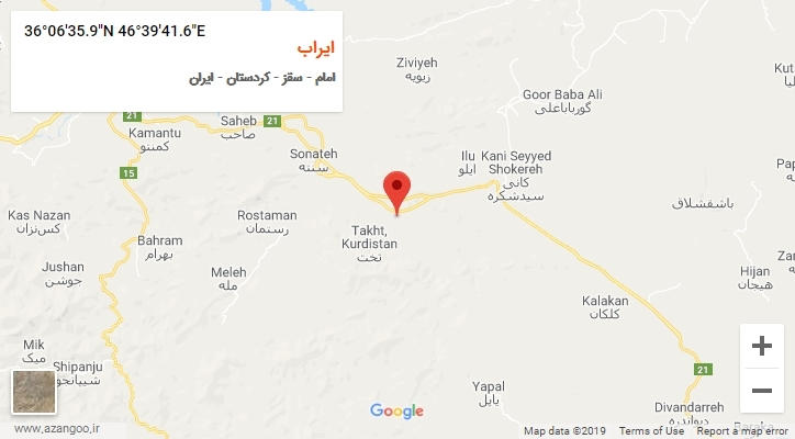 روستای ایراب بر روی نقشه