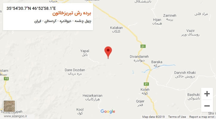 روستای برده رش تبریزخاتون بر روی نقشه