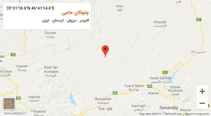 روستای چاولکان حاجی بر روی نقشه