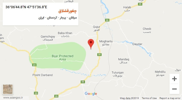 روستای چغورقشلاق بر روی نقشه