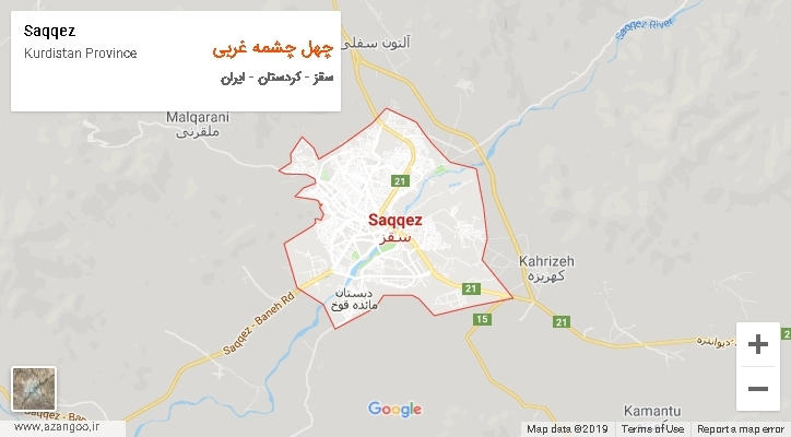 دهستان چهل چشمه غربی بر روی نقشه