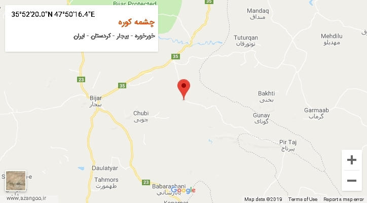 روستای چشمه کوره بر روی نقشه