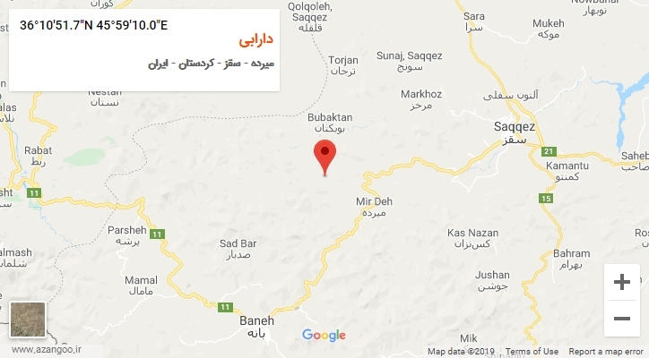 روستای دارابی بر روی نقشه