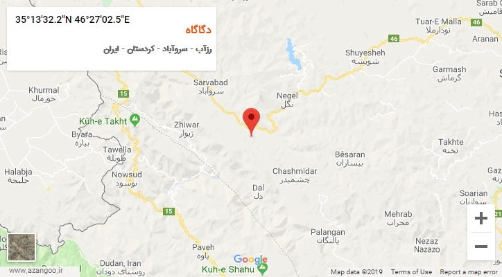 روستای دگاگاه بر روی نقشه