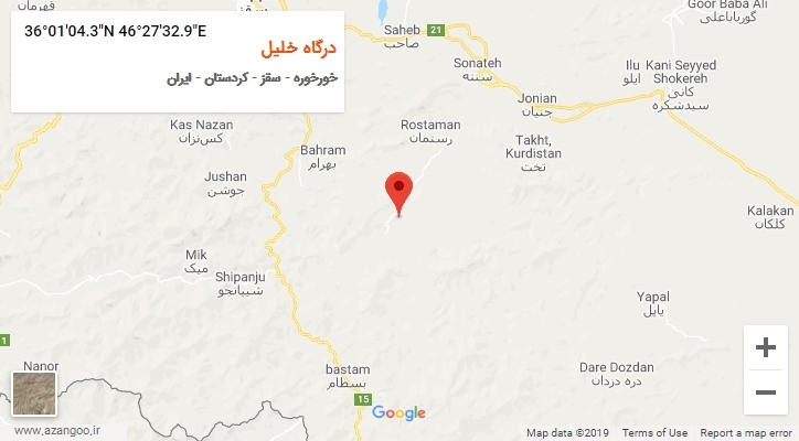 روستای درگاه خلیل بر روی نقشه