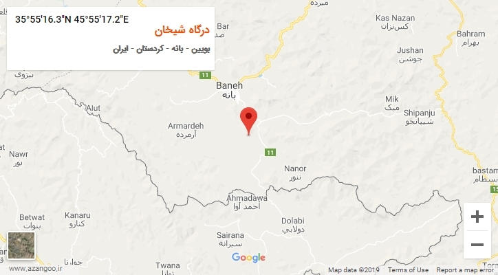 روستای درگاه شیخان بر روی نقشه
