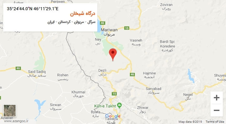 روستای درگاه شیخان بر روی نقشه