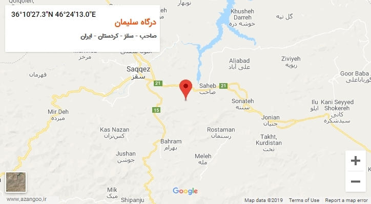 روستای درگاه سلیمان بر روی نقشه