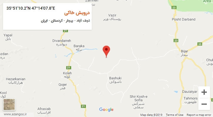 روستای درویش خاکی بر روی نقشه