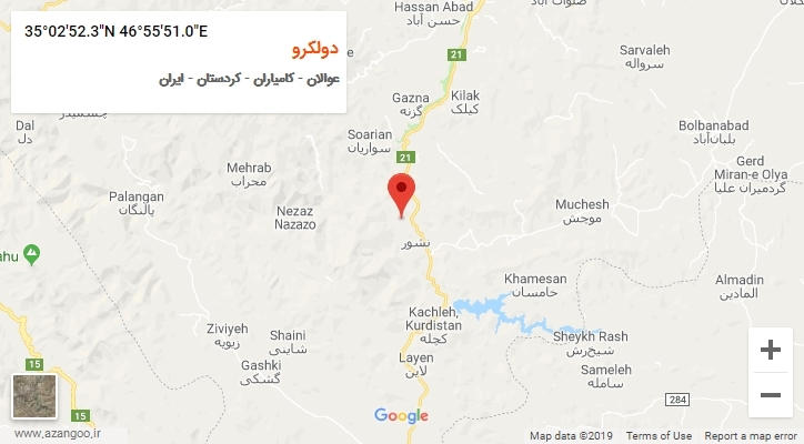 روستای دولکرو بر روی نقشه