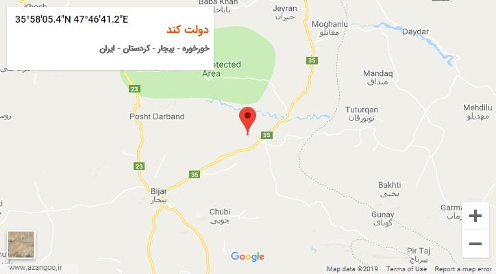روستای دولت کند بر روی نقشه