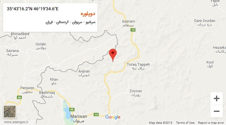 روستای دوپلوره بر روی نقشه