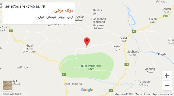 روستای دوشه مرخی بر روی نقشه