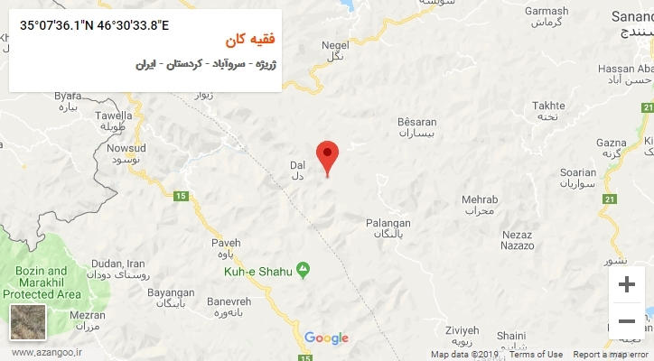 روستای فقیه کان بر روی نقشه