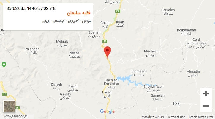 روستای فقیه سلیمان بر روی نقشه