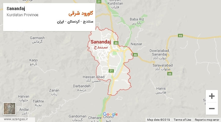 دهستان گاورود شرقی بر روی نقشه