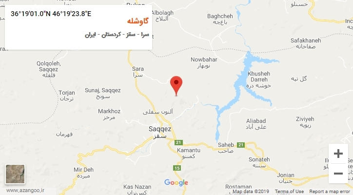 روستای گاوشله بر روی نقشه